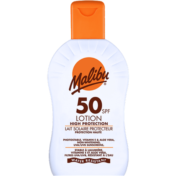 Malibu SPF 50 Korkea Suoja Vedenkestävä Aurinkovoide - 200 ml