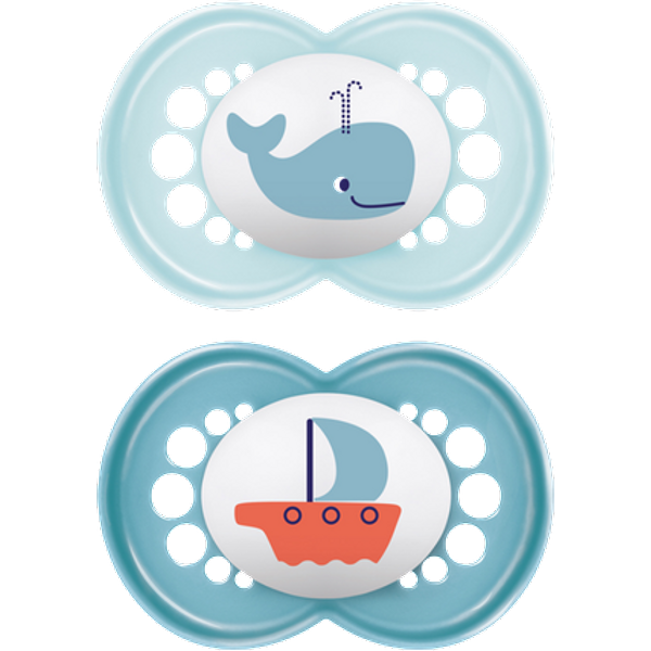 MAM Original Whale & Sailboat Design 18–36 kk+ Tutti – 2 kpl