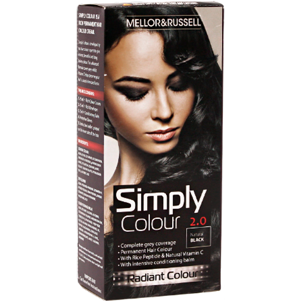 Mellor & Russell Simply Colour Hiusväri - 2.0 Luonnollinen Musta