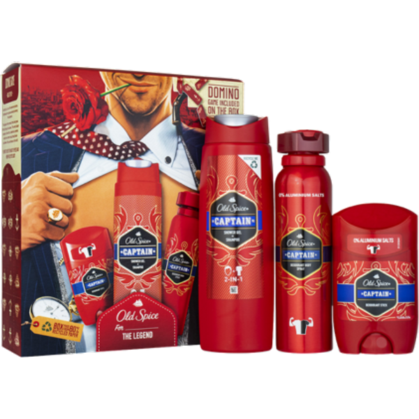 Old Spice Captain Vartalonhoito Lahjasetti Miehille – 3 kpl