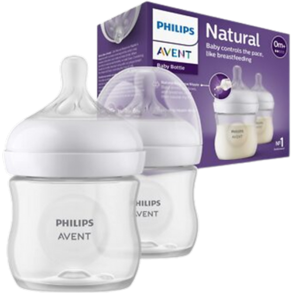 Philips Avent Natural 0+ Kuukautta Tuttipullo – 2 x 125 ml