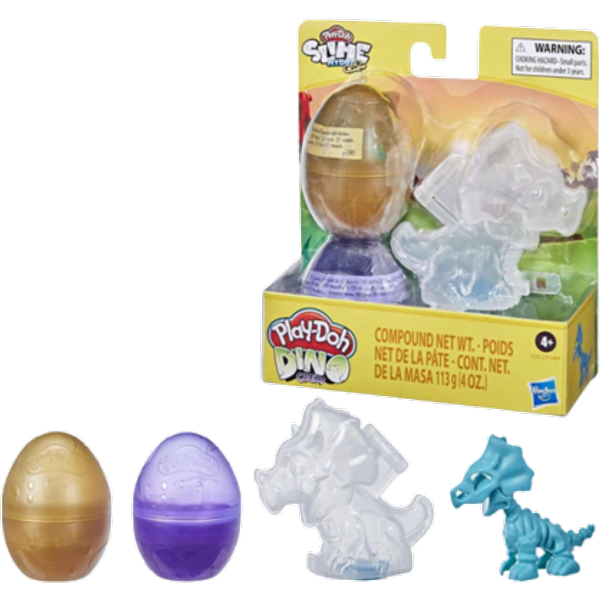 Play-Doh Dino Bones muna - kultainen ja violetti