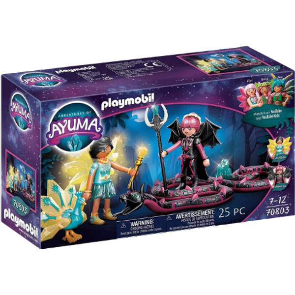 Playmobil Adventures of Ayuma Crystal Fairy & Bat Fairy Keijuleikkisetti - 25 Pcs