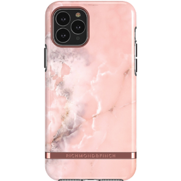 Richmond & Finch Vaaleanpunainen marmorikuori iPhone 11 Pro Max -suojus