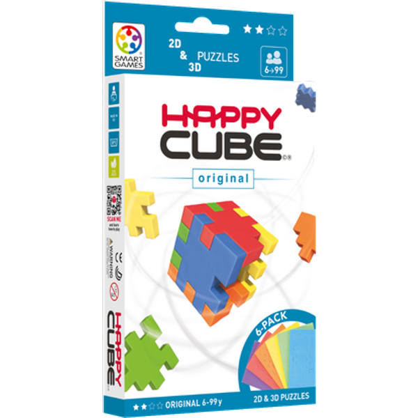 SmartGames Happy Cube Original 2D & 3D Aivopähkinäpalapeli - 6 kpl