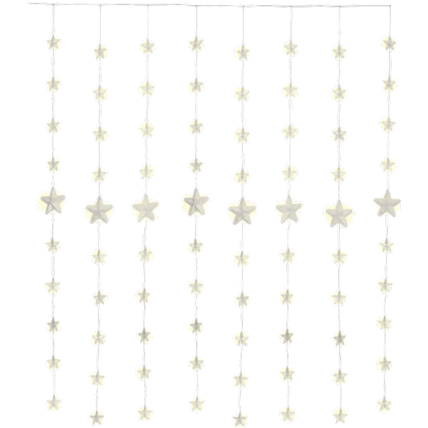 Goobay LED Star Curtain kaukosäätimellä varustettuna