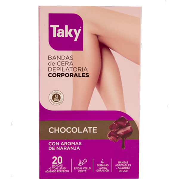 Taky Chocolate Body Wax Strips - 20 kpl