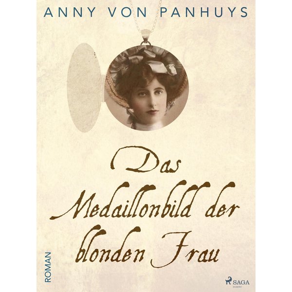 Das Medaillonbild der blonden Frau