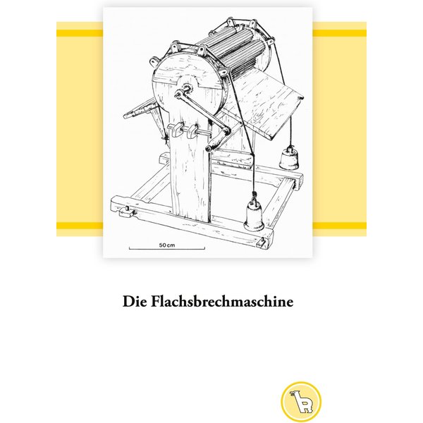 Die Flachsbrechmaschine