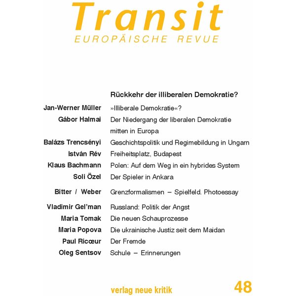 Transit 48. Europäische Revue