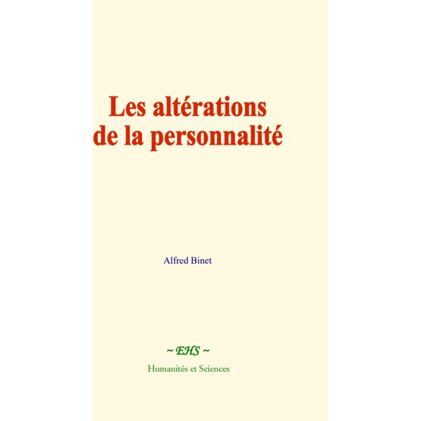 Les altérations de la personnalité