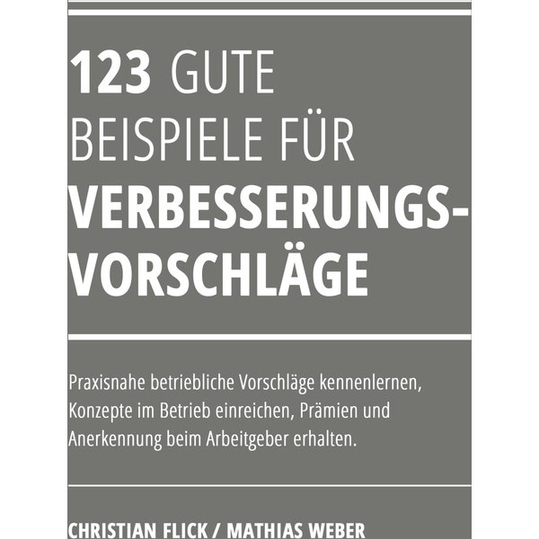 123 gute Beispiele für Verbesserungsvorschläge