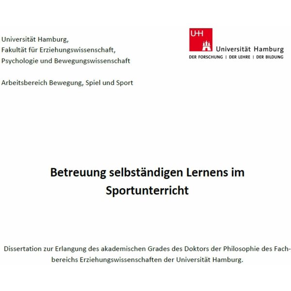 Betreuung selbständigen Lernens im Sportunterricht