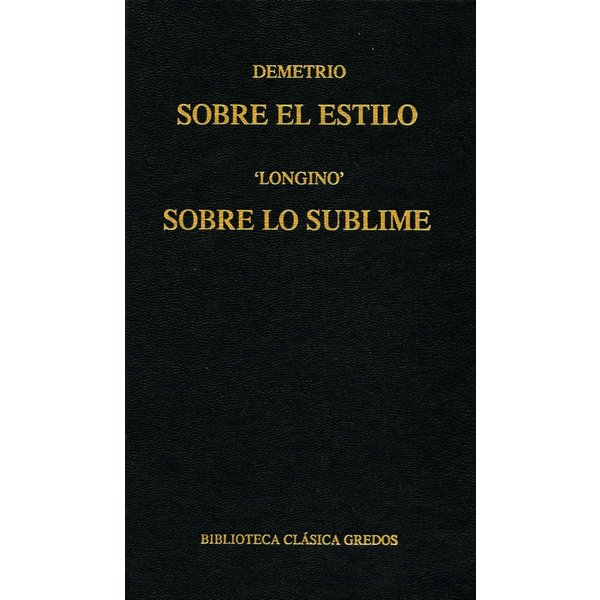 Sobre el estilo. Sobre lo sublime