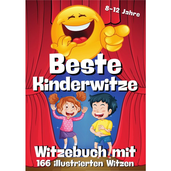 Witzebuch für Kinder - 166 illustrierte Witze mit Cartoons in Farbe - E-Book Witzebuch