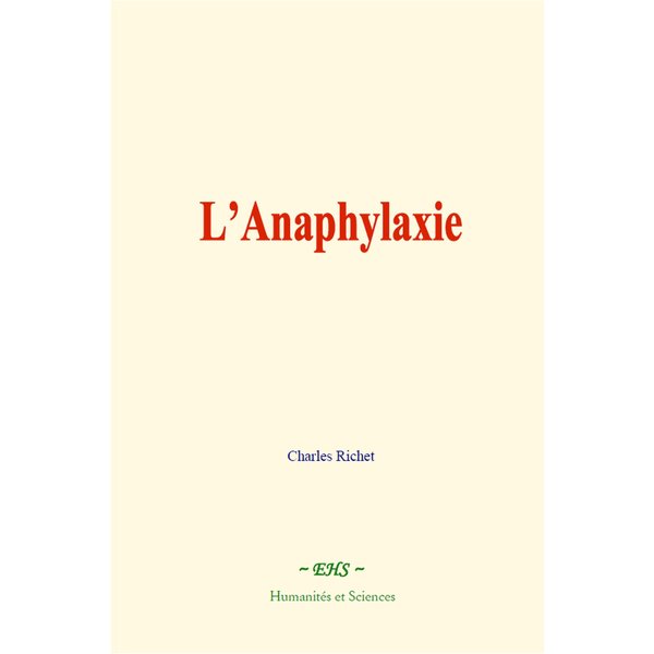 L’Anaphylaxie