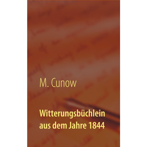 Witterungsbüchlein aus dem Jahre 1844