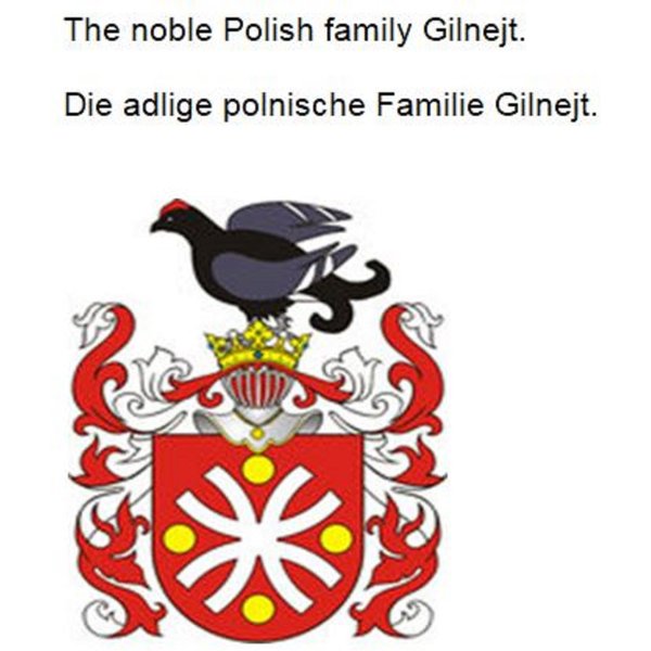 The noble Polish family Gilnejt. Die adlige polnische Familie Gilnejt.