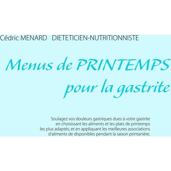 Menus de printemps pour la gastrite