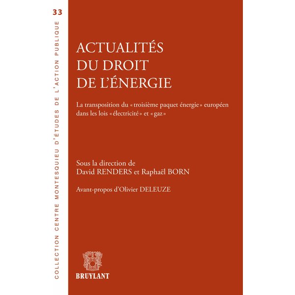 Actualités du droit de l'énergie