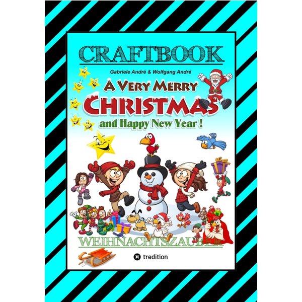 CRAFTBOOK - ZAUBERHAFTE WEIHNACHTSGESCHICHTE - MALBUCH - BASTELBUCH - SPIELEBUCH - KREATIVES ZEICHNEN