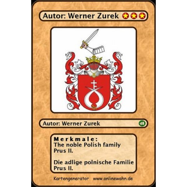 The noble Polish family Prus II. Die adlige polnische Familie Prus II.