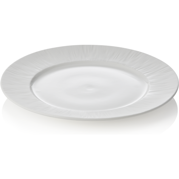Maya Shiro Porcelain Plate Set White Dia 22 cm Pack of 4