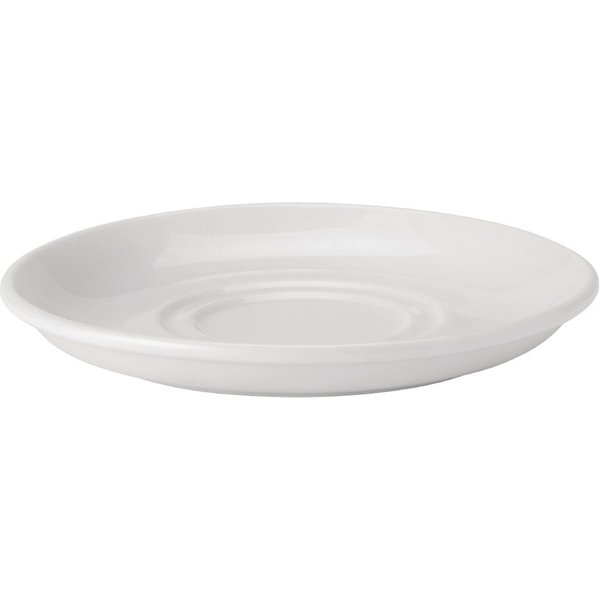 Utopia Pure White Double Well Saucers 150mm (Pack of 24)