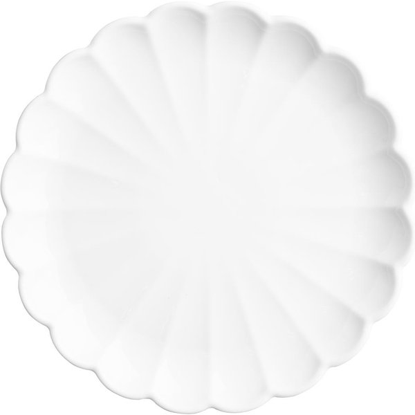 Olympia Bloom Scalloped Plates White 226mm (6 Pack)