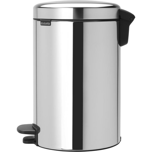 Brabantia NewIcon Pedal Bin Bucket Brilliant Steel 12Ltr