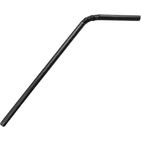 Fiesta Compostable Bendy Paper Straws Black (250 Pack)