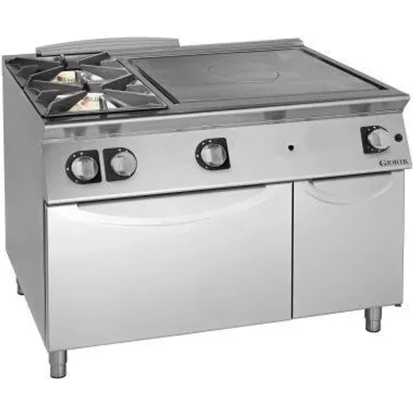 Giorik TG76FTL Medium Duty Gas Solid Top Range + 2 Open Burners