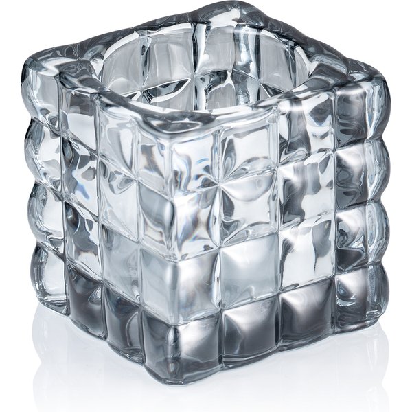 YUYU Cube LED Table Lamp Smoke Grey Glass 8x8x8 cm