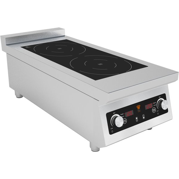 Chefsrange BE70IH2-5 70 Line Counter Top 2 Ring Induction Hob - 2 X 5Kw Power