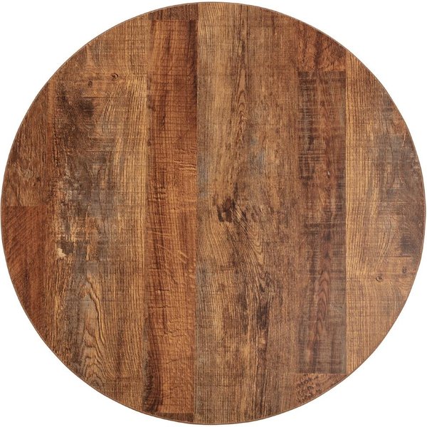 Bolero Pre-Drilled Round Table Top Urban Dark 600mm