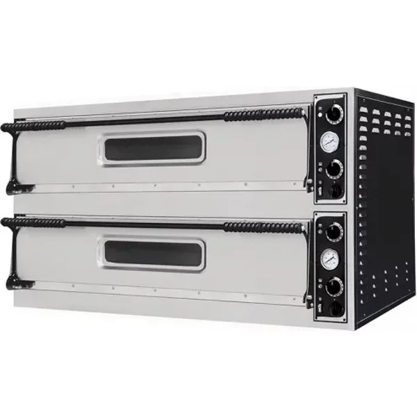 Prisma XL22LDEU Electronic Controlled High Power Slimline Twin Deck Electric Pizza Oven - 4 X 16