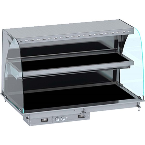 CombiSteel Drop-In Curved Heated Ceramic Display WALL MODEL - BLACK 3/1