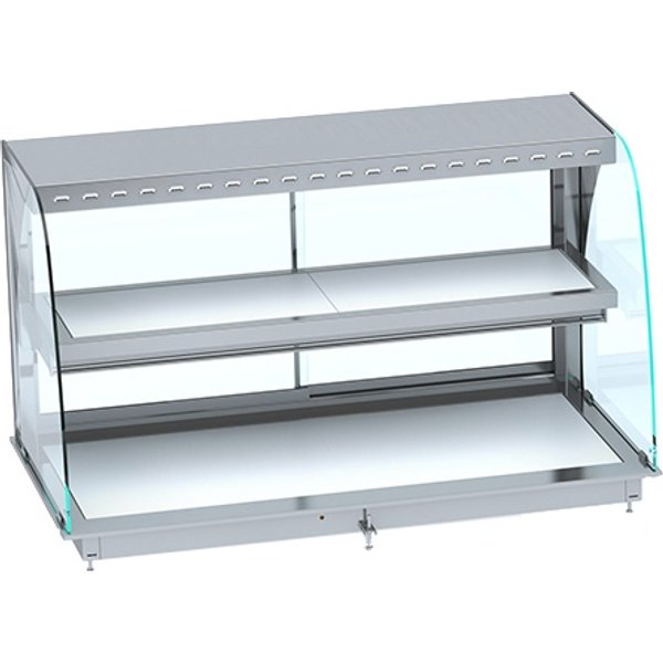 CombiSteel Drop-In Curved Heated Ceramic Display - WHITE 4/1