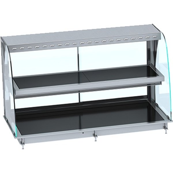 CombiSteel Drop-In Curved Heated Ceramic Display - BLACK 5/1