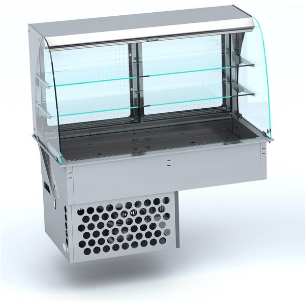 CombiSteel Drop-In Curved Refrigerated Display - ROLL UP 3/1