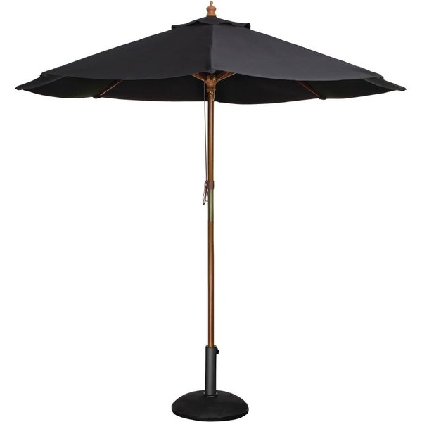 Bolero Round Parasol 2.5m Diameter Black