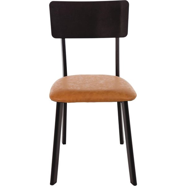 Bolero Metal & PU Side Chair Vintage Camel (Pack 4)