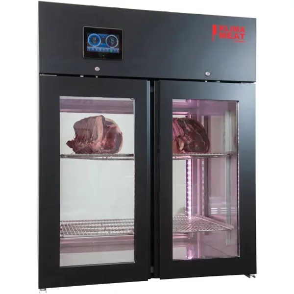 Klima KMVE - Black Finish See Thru' Counter Top - 700 Ltr Dry Age Meat Maturing Fridge