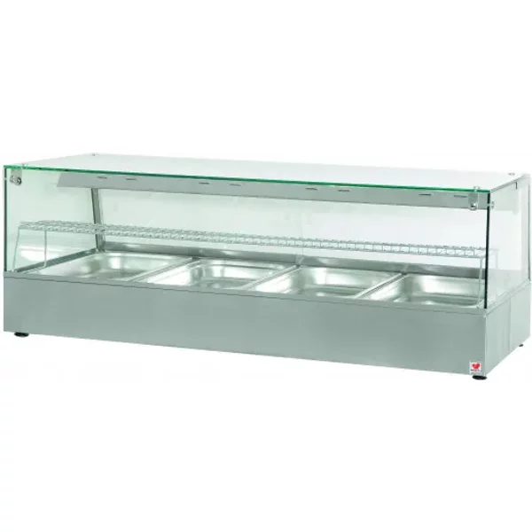 North HDW4 - 4 X 1/1Gn Convection Heated Display With Humidity & Halogen Heat Lamps