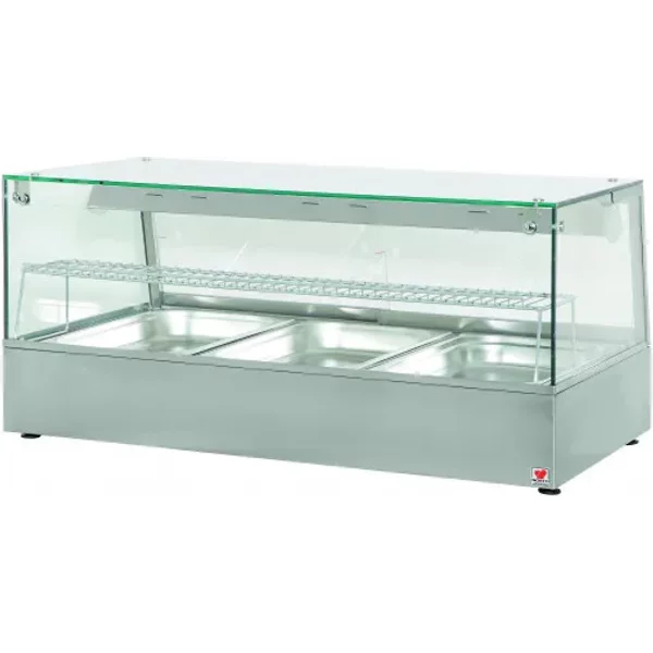 North HDW3 - 3 X 1/1Gn Convection Heated Display With Humidity & Halogen Heat Lamps