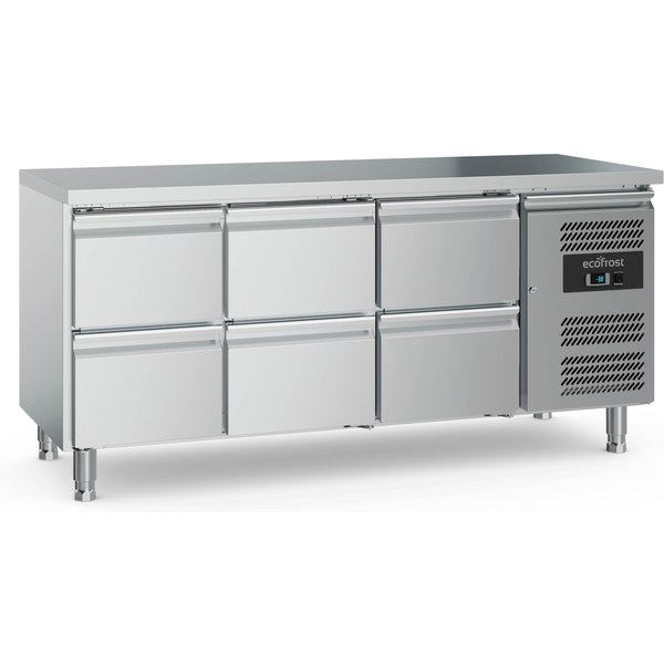 700 REFRIGERATED COUNTER 6 DRAWERS WITH ADJUSTABLE FEET