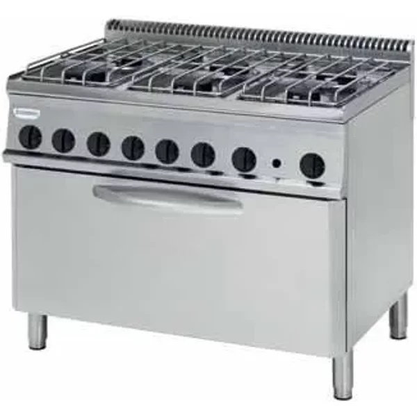 Tecnoinox PFX105V7 6 Burner Range With Electric Fan Oven