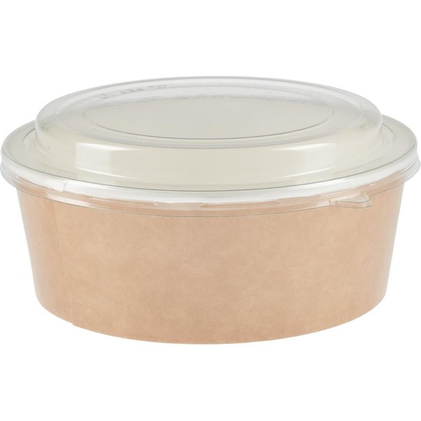 Colpac Recyclable Kraft Salad Pots With Lid Large 1300ml (150 pack)
