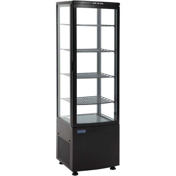 Polar C-Series Energy Efficient Curved Door Display Fridge Black 235Ltr