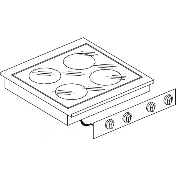 Giorik LPV6841D Drop In 4 Ring Ceramic Hob